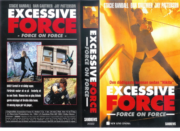 EXCESSIVE FORCE 2 FORCE ON FORCE (vhs-omslag)