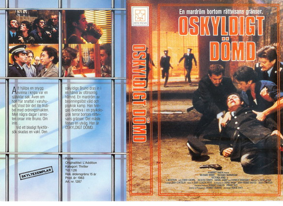 OSKYLDIGT DÖMD (Vhs-Omslag)