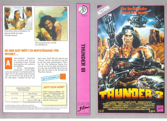 THUNDER 3 (Vhs-Omslag)