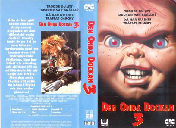 Den onda dockan 3 (Vhs-Omslag)