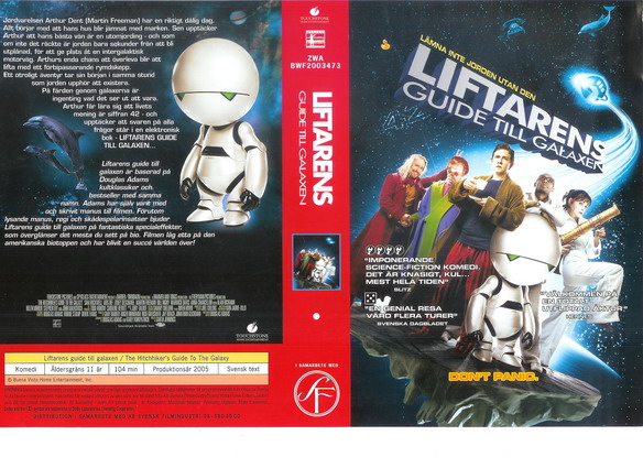 LIFTARENS GUIDE TILL GALAXEN (vhs-omslag)
