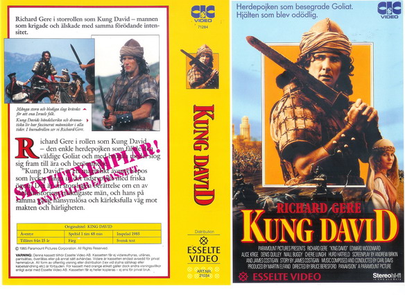 KUNG DAVID (Vhs-Omslag)