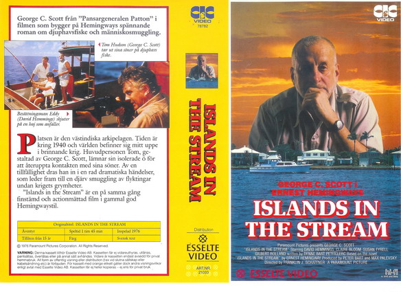 ISLANDS IN THE STREAM (Vhs-Omslag)