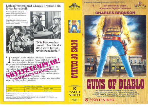 11800 GUNS OF DIABLO (vhs)