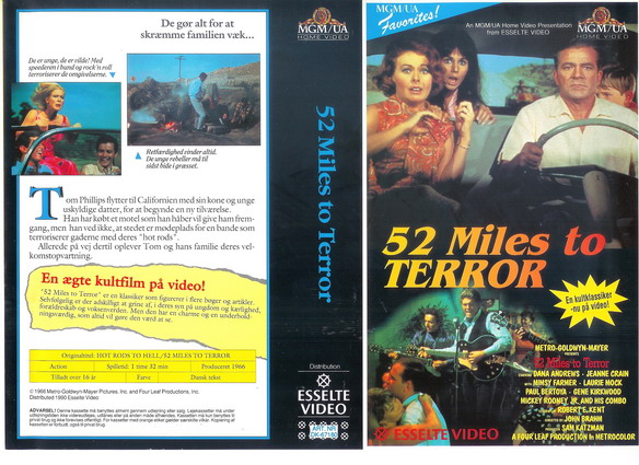 52 MILES TO TERROR (Vhs-Omslag)