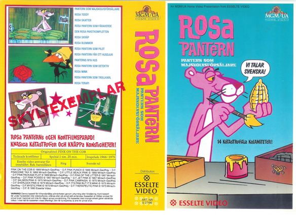 ROSA PANTERN:PANTERN SOM MAJSKOLVFÖRSÄLJARE (Vhs-Omslag)