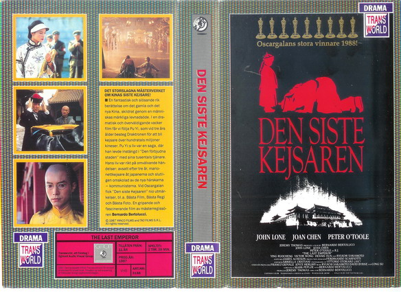 3188 DEN SISTE KEJSAREN  (VHS)