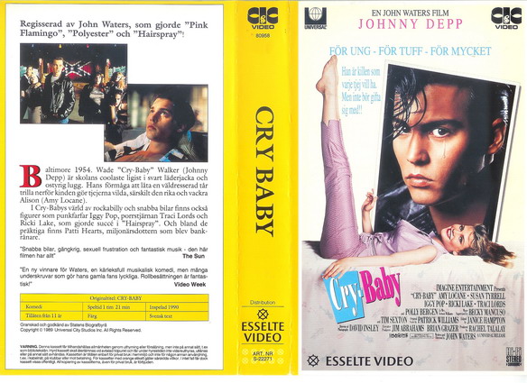 CRY BABY (Vhs-Omslag)