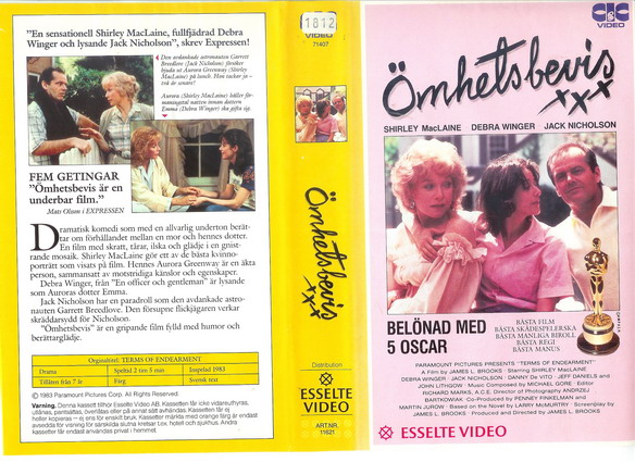 11621 ÖMHETSBEVIS  (VHS)