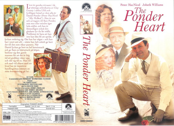 PONDER HEART (Vhs-Omslag)