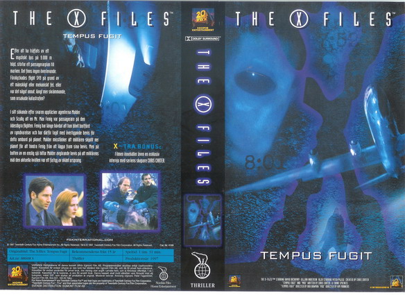 X-FILES: TEMPUS FUGIT  (Vhs-Omslag)