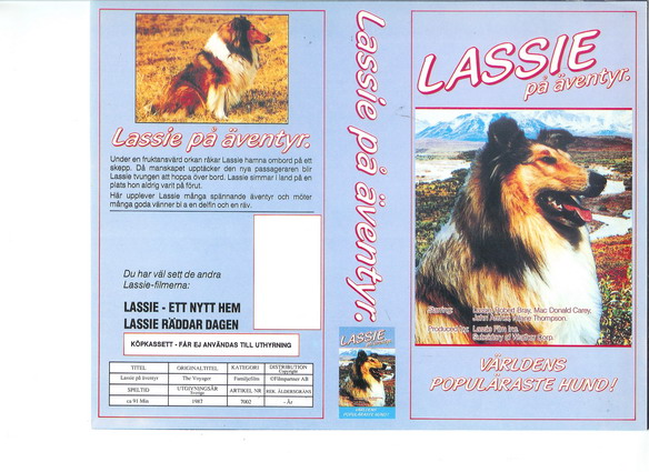 LASSIE:PÅ ÄVENTYR (Vhs-Omslag)