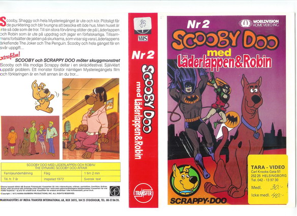 SCOOBY DOO med läderlappen & robin nr 2 (vhs-omslag)