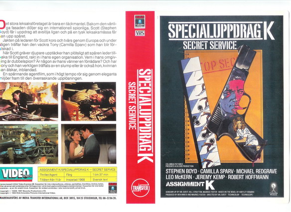SPECIALUPPDRAG K (vhs-omslag)