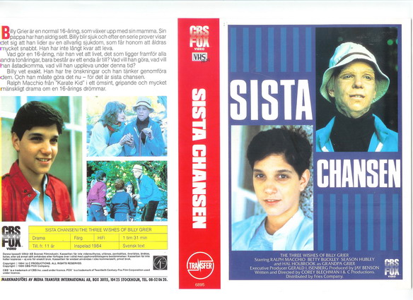 SISTA CHANSEN (vhs-omslag)