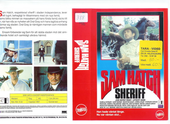 SAM HATCH-SHERIFF (vhs-omslag)