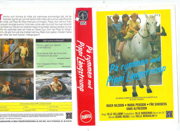 PÅ RYMMEN MED PIPPI LÅNGSTRUMP (vhs-omslag)