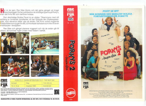 PORKY'S 2 (vhs)