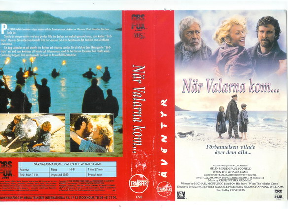 NÄR VALARNA KOM (vhs-omslag)