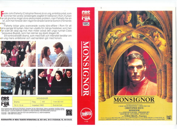 MONSIGNOR (vhs-omslag)