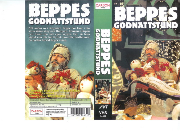 BEPPES GODNATTSTUND(Vhs-Omslag)