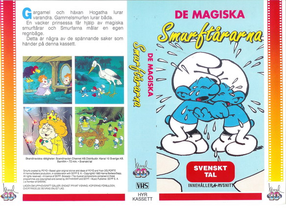 DE MAGISKA SMURFTÅRARNA (Vhs-Omslag)