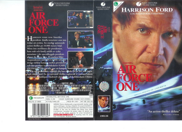 AIR FORCE ONE(Vhs-Omslag)
