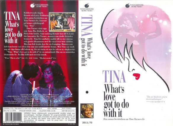 TINA WHAT\'S LOVE GOT TO DO WITH IT (vhs-omslag)