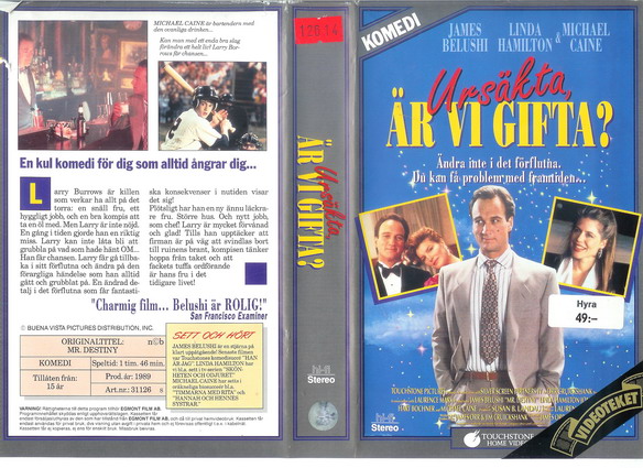 URSÄKTA, ÄR VI GIFTA? (Vhs-Omslag)