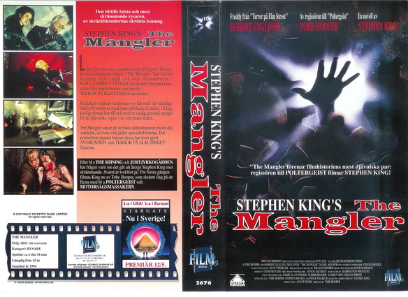 2676 Mangler, The (VHS)