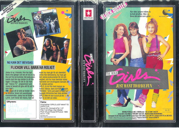 GIRLS JUST WANNA HAVE FUN (Vhs-Omslag)