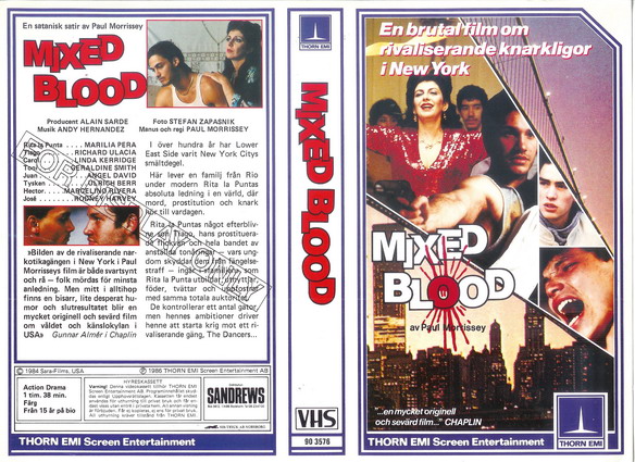 MIXED BLOOD(Vhs-Omslag)