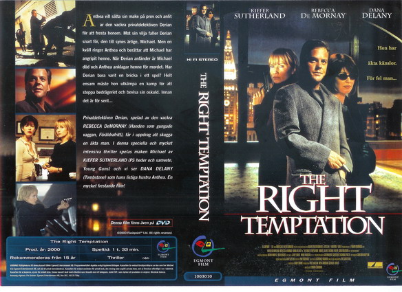 RIGHT TEMPTATION (Vhs-Omslag)