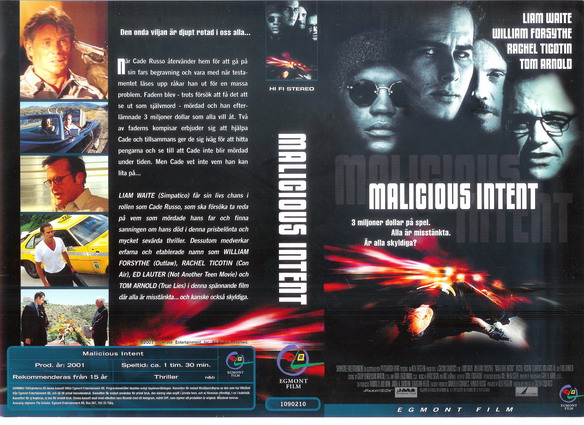 MALICIOUS INTENT (Vhs-Omslag)