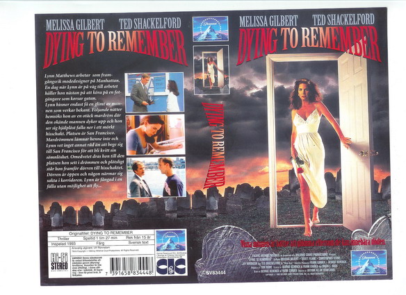 DYING TO REMEMBER(Vhs-Omslag)