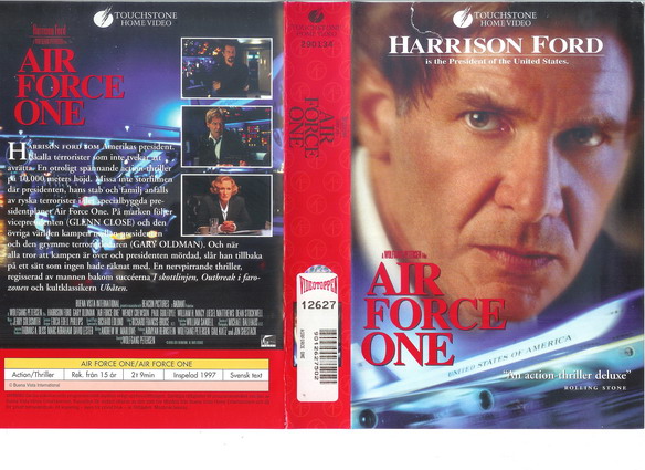 AIR FORCE ONE (vhs-omslag)