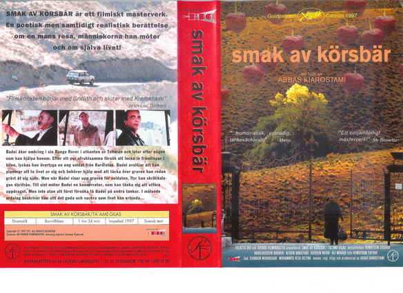SMAK AV KÖRSBÄR (vhs-omslag)