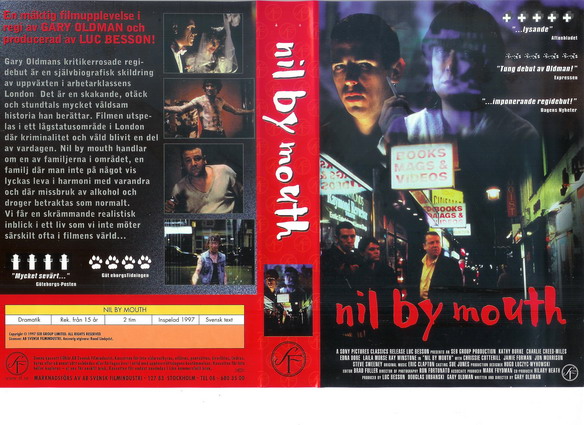 NIL BY MOUTH (vhs-omslag)