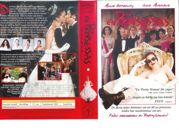 En prinsessas dagbok (VHS)