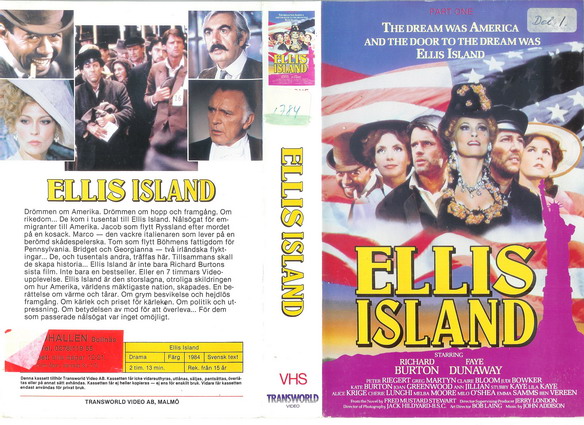 ELLIS ISLAND DEL 1 (vhs-omslag)