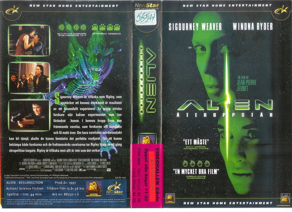 ALIEN 4 - ÅTERUPPSTÅR (VHS)