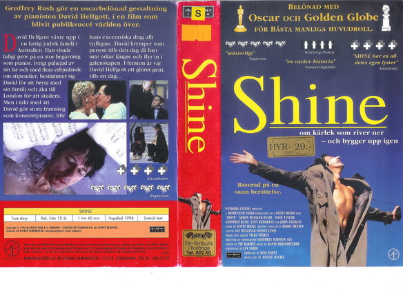 SHINE (vhs-omslag)