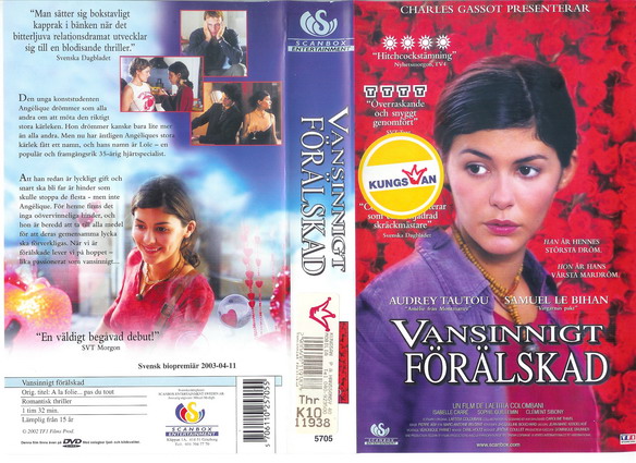 VANSINNIGT FÖRÄLSKAD (vhs-omslag)