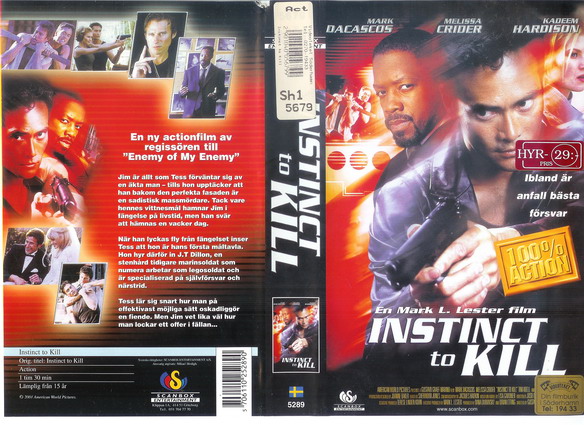 INSTINCT TO KILL (vhs-omslag)