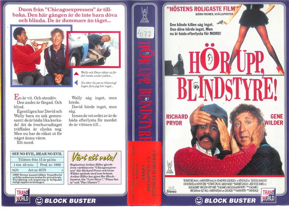 6078 HÖR UPP,BLINDSTYRE  (VHS)