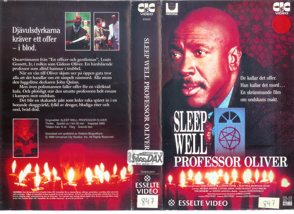 SLEEP WELL PROFESSOR OLIVER (Vhs-Omslag)