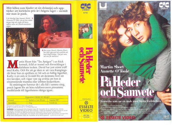 PÅ HEDER OCH SAMVETE (Vhs-Omslag)