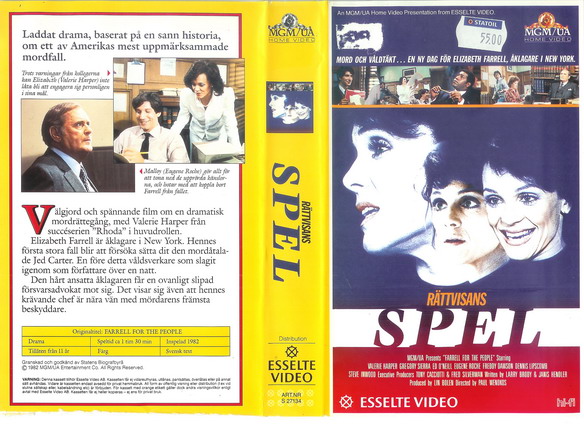 27134 RÄTTVISANS SPEL  (VHS)