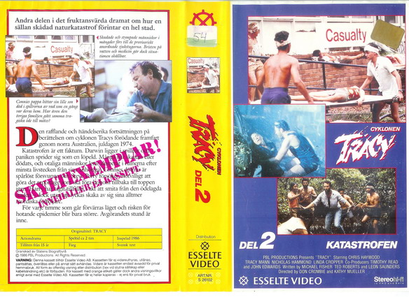 CYKLONEN TRACY DEL 2 (VHS)