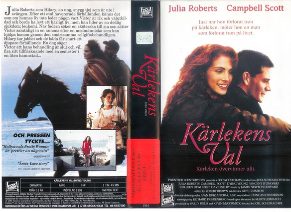 KÄRLEKENS VAL  (Vhs-Omslag)